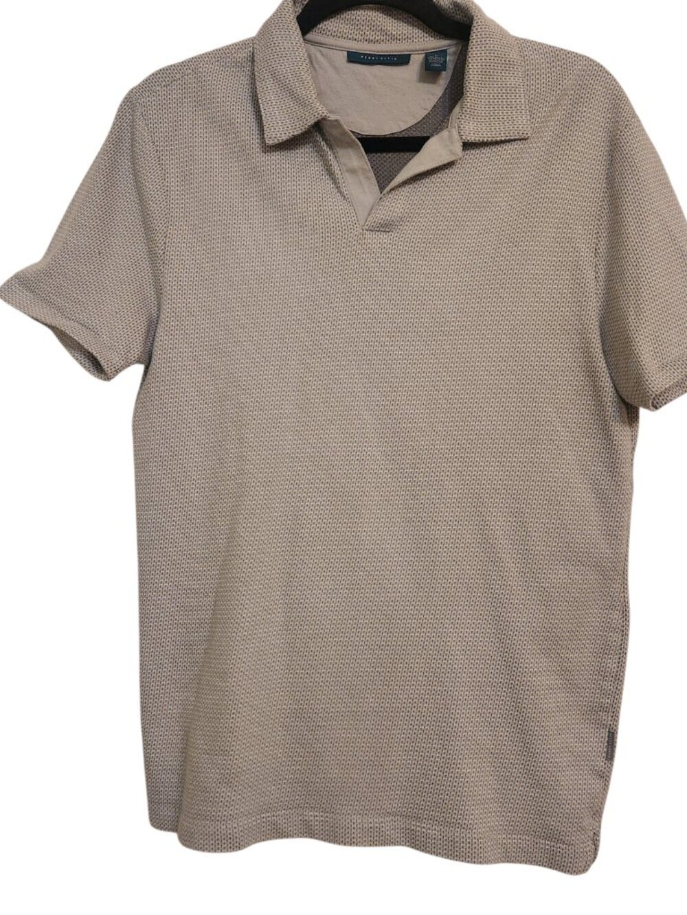Perry Ellis Heather Gray V Neck Shirt Size M